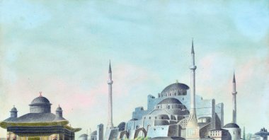 "Hagia Sophia and Ahmed III Fountain" by Michel-François Preault or Preaulx. (Photo courtesy of Marina Martinos Foundation)
