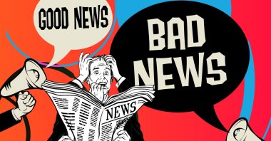 "The ongoing COVID-19 pandemic, the conflict between Russia and Ukraine, energy crises, inflation, the recent coup in Nigeria and countless other distressing events dominate the narrative. It's almost as though we cannot conclude the day without taking the daily dose of suffering and anguish." (Illustration by Büşra Öztürk)