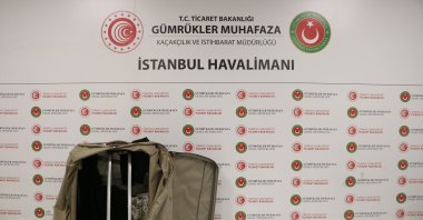 Authorities display llegal goods seized at Istanbul Airport, Istanbul, Türkiye, March 23, 2024. (AA Photo)