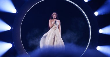 Eden Golan, representing Israel with the song "Hurricane," performs during the second semifinal of the 68th edition of the Eurovision Song Contest (ESC) at the Malmo Arena, Malmo, Sweden, May 9, 2024. (EPA Photo)