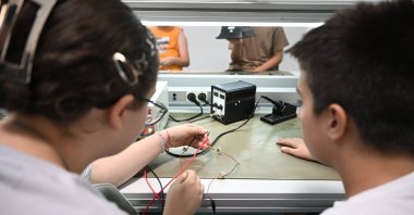 The craft workshops have been initiated for middle school students, Ankara, Türkiye, July 3, 2024. (AA Photo)