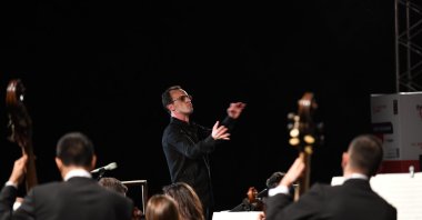 As part of the festival, the “Tango Buenos Aires” concert, performed by the State Polyphonic Choir and the Presidential Symphony Orchestra, Nevşehir, Türkiye, Aug. 3, 2024. (Photo courtesy of PGM)