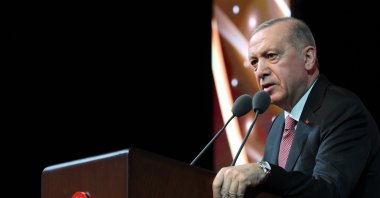 President Recep Tayyip Erdoğan speaks at the Presidency's Culture and Arts Awards Ceremony in Ankara, Dec. 25, 2024. (AA Photo)