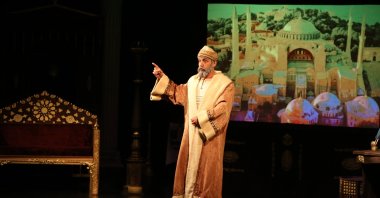 A moment from the play "I am Mimar Sinan" in Eskişehir, Türkiye, April 8, 2025. (AA Photo)