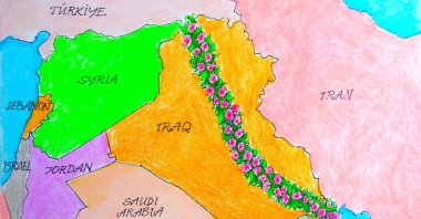 "The Development Road offers a pathway toward regional relevant, but only if Iraq can traverse its internal divisions and reclaim control over its future." (Illustration by Erhan Yalvaç)