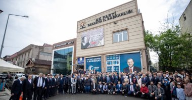 AK Party Deputy Chair Ali Ihsan Yavuz is seen at an Eid ceremony in front of the party's Sakarya provincial office, Sakarya province, Türkiye, March 30, 2025 (AA Photo)