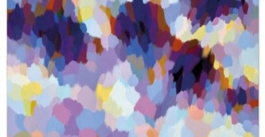 Samia Halaby's artwork titled "Water Lilies." (Courtesy of Christie’s)