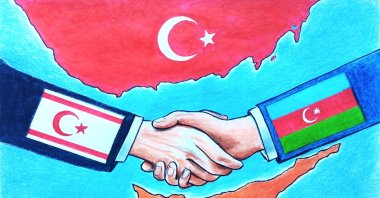 "Türkiye, Azerbaijan and the Turkish Republic of Northern Cyprus (TRNC) are "one nation, three states," where the special bonds of unity and shared heritage cannot be broken." (Illustration by Erhan Yalvaç)