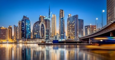 A general view of Dubai's city skyline and skyscrapers, UAE. (Shutterstock Photo)