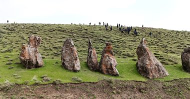 The unique rock structures called "Nemrut's Camels," Bitlis, southeastern Türkiye, May 5, 2025. (IHA Photo)