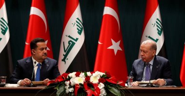 Turkish President Recep Tayyip Erdoğan and Iraq's Prime Minister Mohammed Shia al-Sudani (L) attend the signing ceremony of memoranda of understanding, in Ankara, Türkiye, May 8, 2025. (Reuters Photo) 