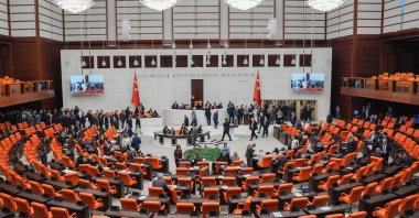 Turkish lawmakers elect three seats recently vacated in the board of the Radio and Television Supreme Council (RTÜK) at Parliament, Ankara, Türkiye, May 21, 2025. (AA Photo)