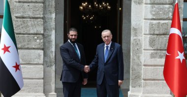 President Recep Tayyip Erdoğan receives Syria’s interim President Ahmad al-Sharaa at the Dolmabahçe Palace, in Istanbul, Türkiye, May 24, 2025. (AA Photo)