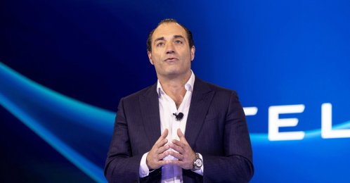 Stellantis North America COO and Jeep CEO Antonio Filosa speaks during the Stellantis press conference at the Automobility LA 2024 car show, Los Angeles, California, U.S., Nov. 21, 2024. (AFP Photo)