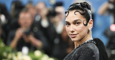 Dua Lipa poses during the Met Gala, an annual fundraising gala held for the benefit of the Metropolitan Museum of Art's Costume Institute, with this year's theme "Superfine: Tailoring Black Style," in New York City, New York, U.S., May 5, 2025. (Reuters Photo)