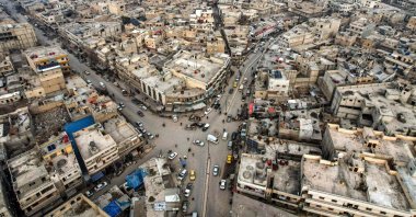 An aerial view of Manbij, Syria, Jan. 4, 2025. (AFP Photo)