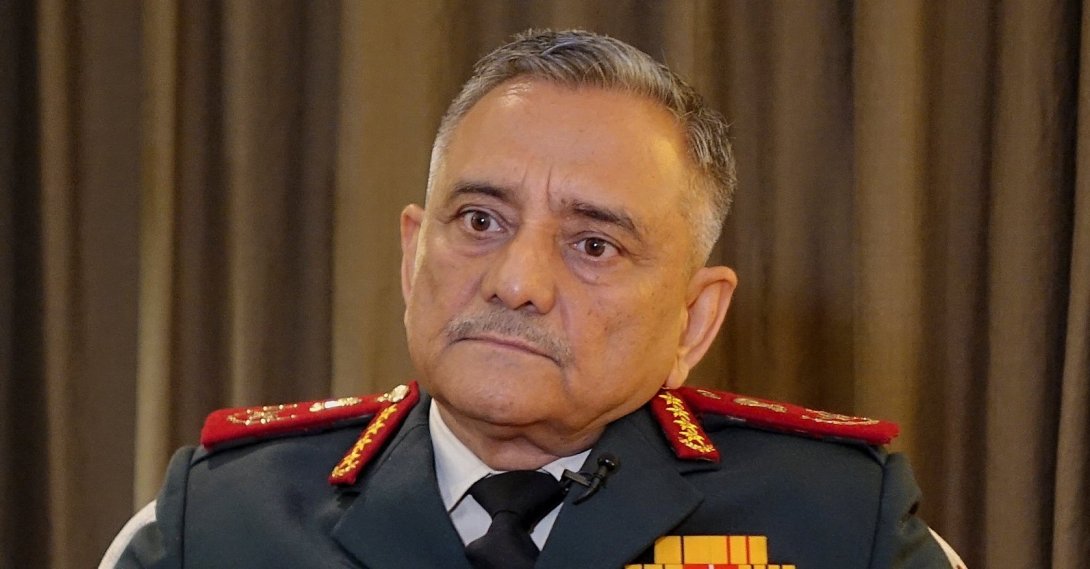 Chief of Defence Staff of the Indian Armed Forces Anil Chauhan looks on during an interview in Singapore, May 31, 2025. (Reuters Photo)