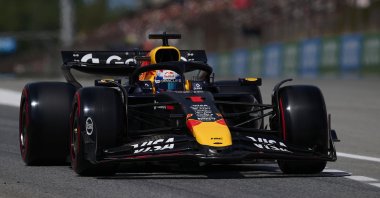 Red Bull's Dutch driver Max Verstappen competes during the Spanish Formula One Grand Prix at the Circuit de Catalunya in Montmelo, Barcelona, Spain, June 1, 2025. (AA Photo)