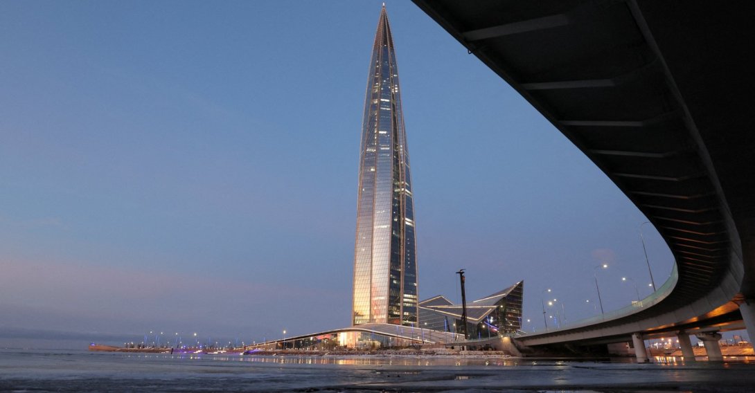 A view shows the Lakhta Centre business tower, which is the headquarters of Russia's largest gas producer, Gazprom, Saint Petersburg, Russia, March 7, 2025. (Reuters Photo)