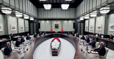 President Recep Tayyip Erdoğan chairs a cabinet meeting in the capital Ankara, Monday, June 2, 2025. (IHA Photo)