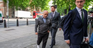 Hamit Coşkun arrives at  Westminster Magistrates' Court to stand trial for burning a Quran outside the Turkish Embassy in London, May 28, 2025. (ZUMA Press Wire via Reuters)